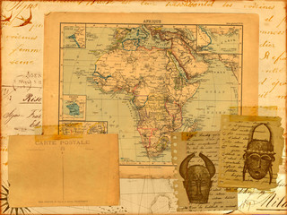 carte d'afrique - obrazy, fototapety, plakaty