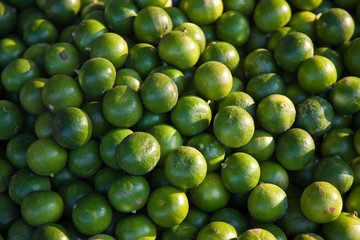 fresh lime fruits at the market