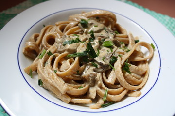 Pasta with mushrooms