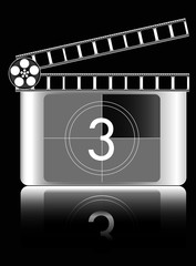 Film countdown vector