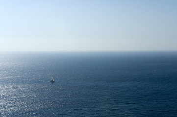 a sailing boat in the aegean sea