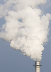 Smoking industrial chimney