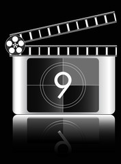 Film countdown vector