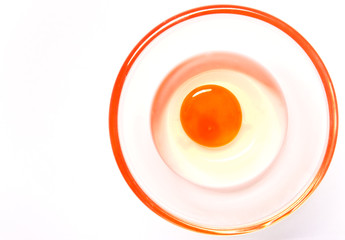 Yolk in a glass