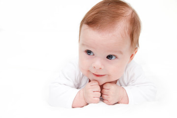 Cute crawling baby