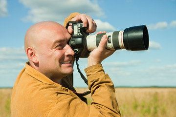 Adult male photographer