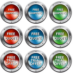 Free Chrome Rivet Buttons