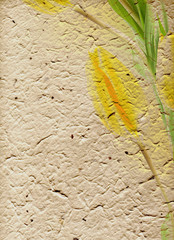 paper background with tulips