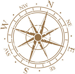Vintage Compass Rose Vector © picidea