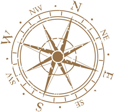 Vintage Compass Rose Vector