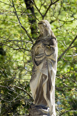 Kamienny cmentarny anioł , pomnik