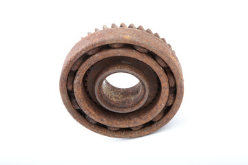 The rusty bearing and gear