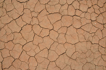 Cracked and dried mud texture