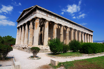 Fototapeta na wymiar Temple of (Hephaestus) Hephaistos, Athen in Greece