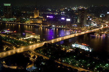 Fototapeta na wymiar Kair nocą