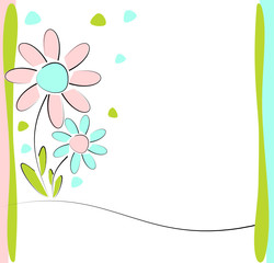 greeting card with a flower # SP6457