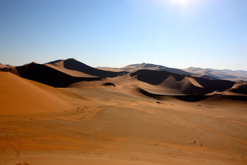 Fototapeta na wymiar Dune in Namib Desert in Namibia (Soussusvlei)