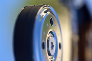 PC hard drive macro detail 6