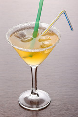 yellow alcoholic cocktail
