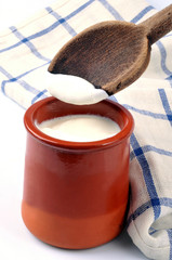 Crème fraîche en pot