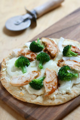 Pizza with Chicken and Broccoli