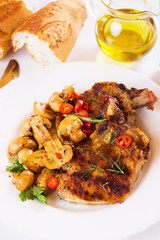 Grilled pork loin chops