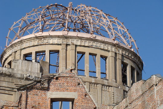 Hiroshima a-bomb dome, landmark second world war ruins