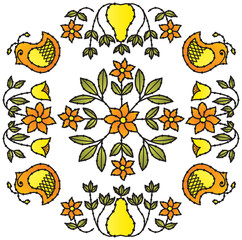 Flower and Bird Ornaments