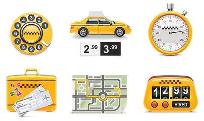 Vector taxi and transportation service icon set. part 1 © Taras Livyy