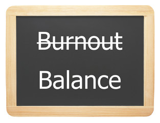Burnout / Balance - freigestellt - Concept Sign