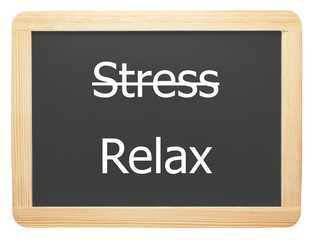 Stress / Relax - freigestellt - Concept Sign