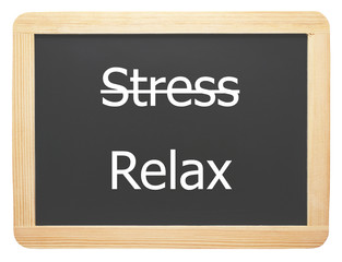 Obraz premium Stress / Relax - freigestellt - Concept Sign