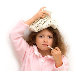 Bambina con l'influenza