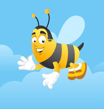 Happy bee greeting