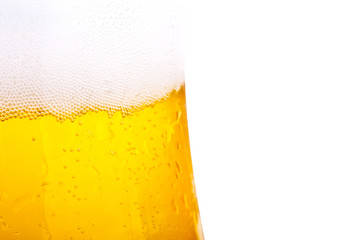 Beer, completely isolated on white background.