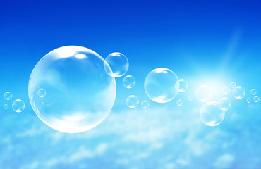 bubbles over the sky
