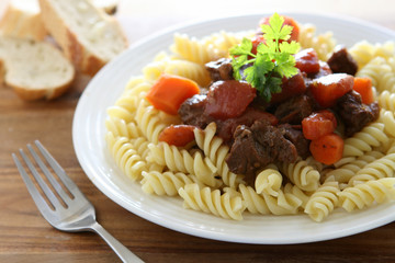 Beef Ragout over Pasta