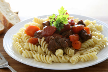 Beef Ragout over Pasta