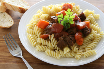 Beef Ragout over Pasta