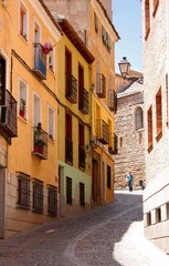 ruelle étroite pentue de Tolède, Espagne