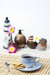 Coffee and cracker