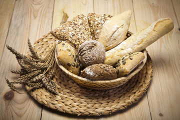 Assortment of baked bread 