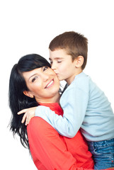 A warm kiss to my mother