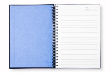 Blue Cover Of Open Note Book