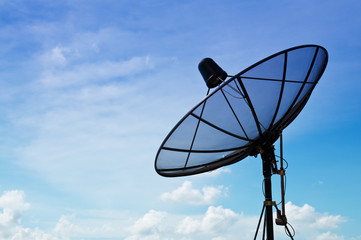 Satellite Dish with blue sky
