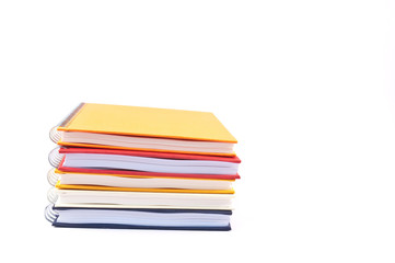 Group of note book isolate on white background