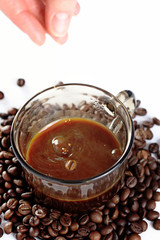 Cup with coffee