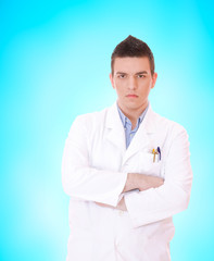 Smiling medical doctor with stethoscope