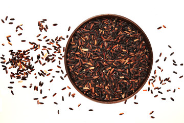 brown and black rice