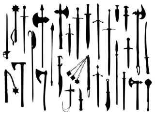 Weapon collection, medieval weapons